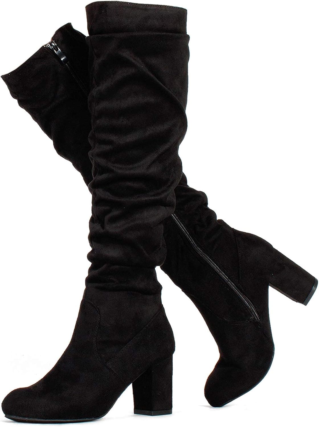 RF ROOM OF FASHION Women's Slouchy Knee High Boots (Available in Regular and Wide Calf)