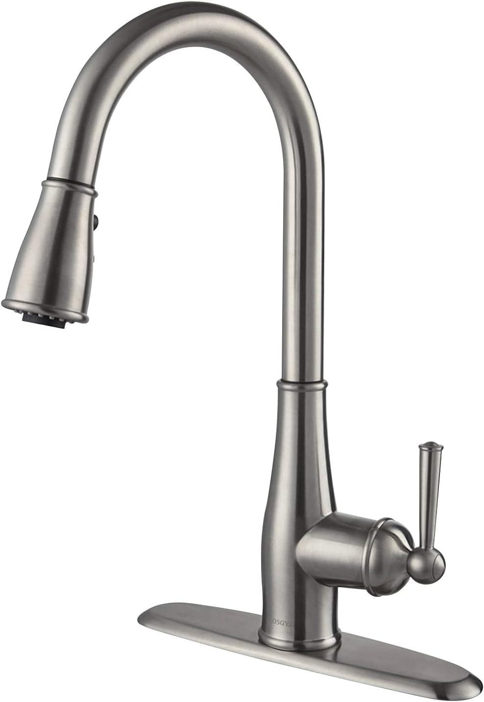 Pull Down Kitchen Faucet - Single Handle High Arc Kitchen Faucet Brushed Nickel Single Level Kitchen Sink Faucets with Pull down Sprayer Blade Sprayer cUPC NSF61-9