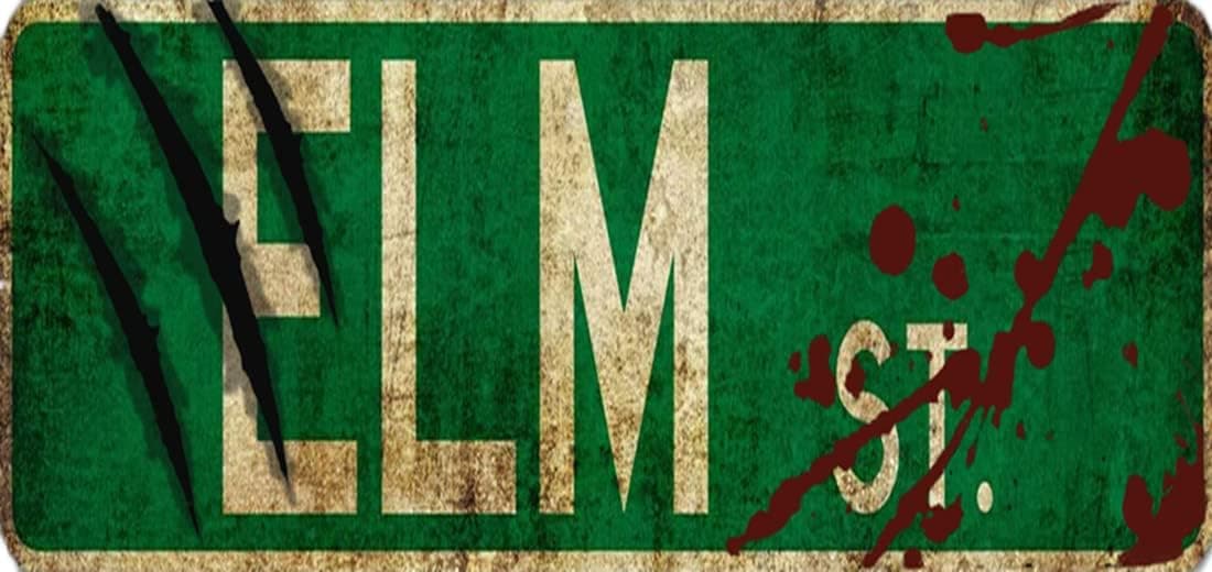 Elm Street Sign with Claws Retro Metal Tin Sign Vintage Aluminum Rustic Sign for Indoor&Outdoor Farmhouse Warehouse Yard Sign 8x12 Inch