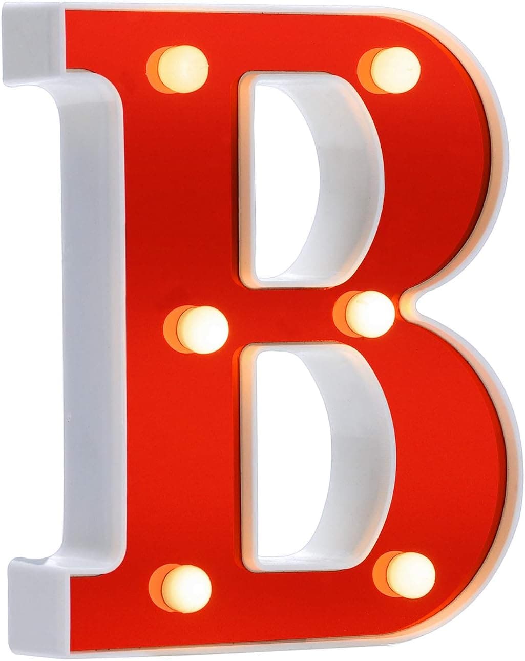 LED Marquee Letter Lights 26 Alphabet Light Up Red Letters Sign Battery Powered Perfect for Night Light Wedding Birthday Party Christmas Lamp Home Bar Decoration