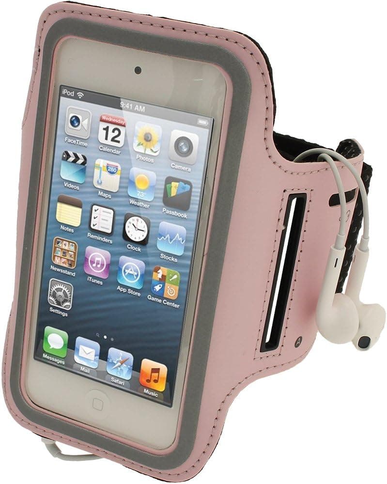 igadgitz Pink Reflective Anti-Slip Neoprene Sports Gym Jogging Armband for Apple iPod Touch iTouch 5th Generation 32GB 64GB