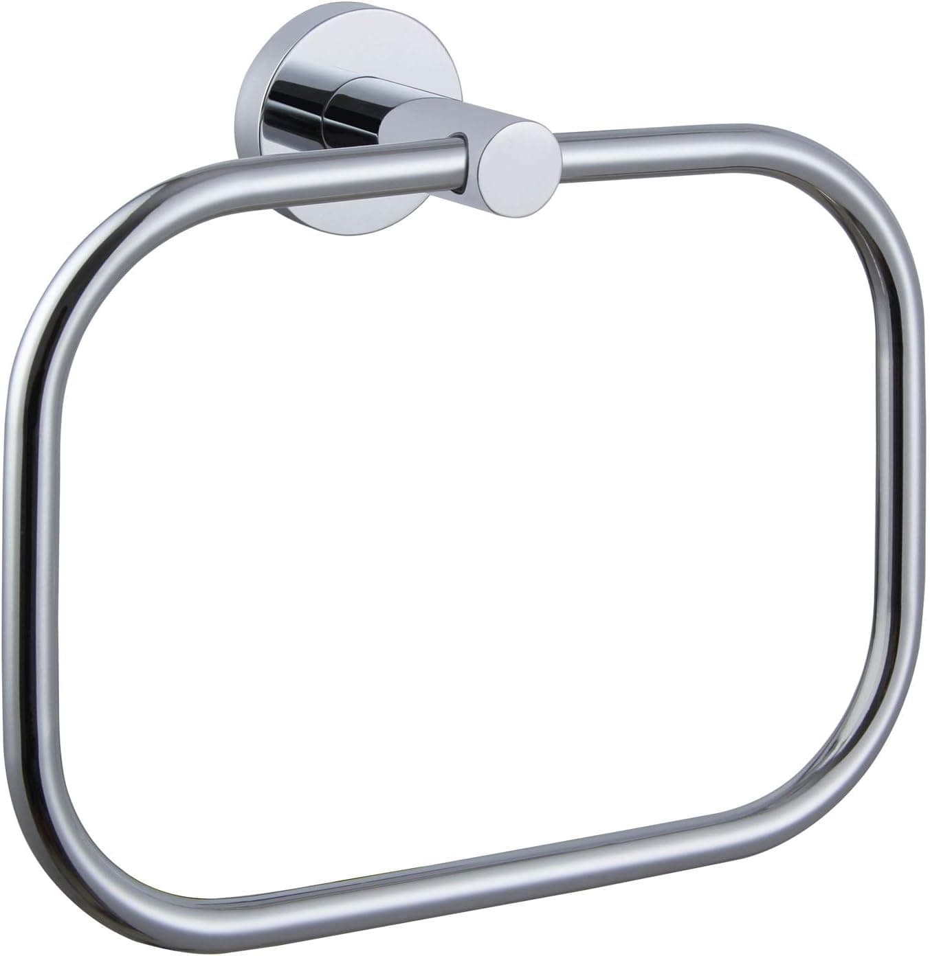 Bath Towel Ring Square, APLusee Stainless Steel Swivel Hand Towel Holder, Contemporary Bathroom Toilet Kitchen Home Storage Drying Rack, Chrome