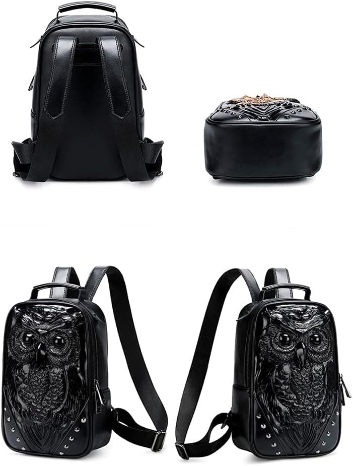 Leather Mini Backpack Purse for Women,Exquisitely Carved 3D Patterns,Fashionable New Styles.(gold)