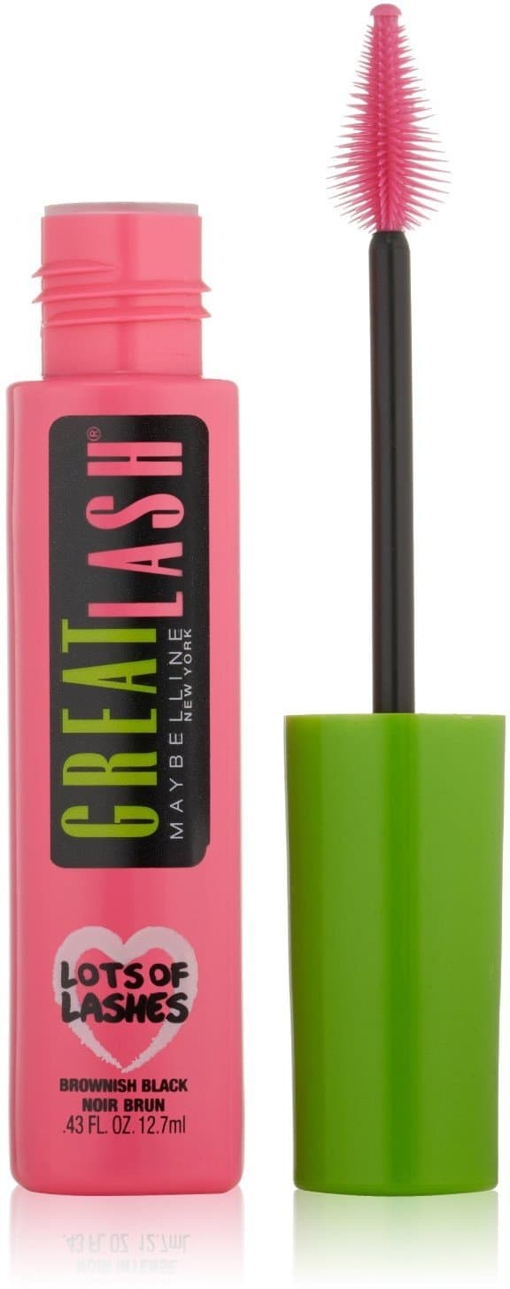 Maybelline Great Lash Lots of Lashes Washable Mascara, Brownish Black 0.43 oz (Pack of 2)