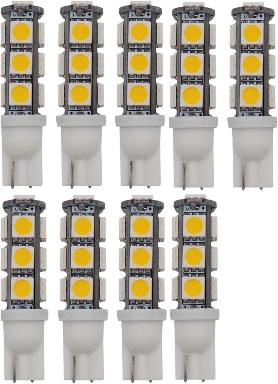 10 pack LED bulbs T10 Landscape light low voltage 12v AC/DC warm white flicker-free , non-polarity ,
