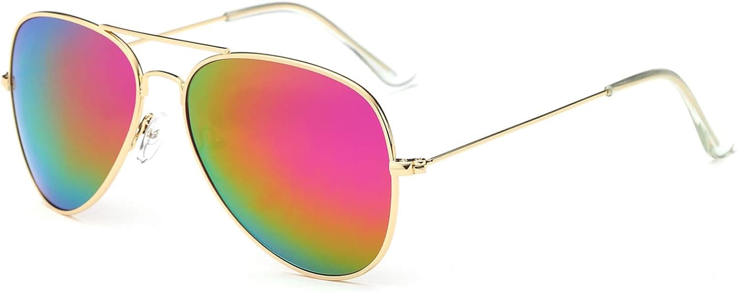 YOSHYA Aviator Sunglasses for Mens Womens Mirrored Sun Glasses Shades with Uv400