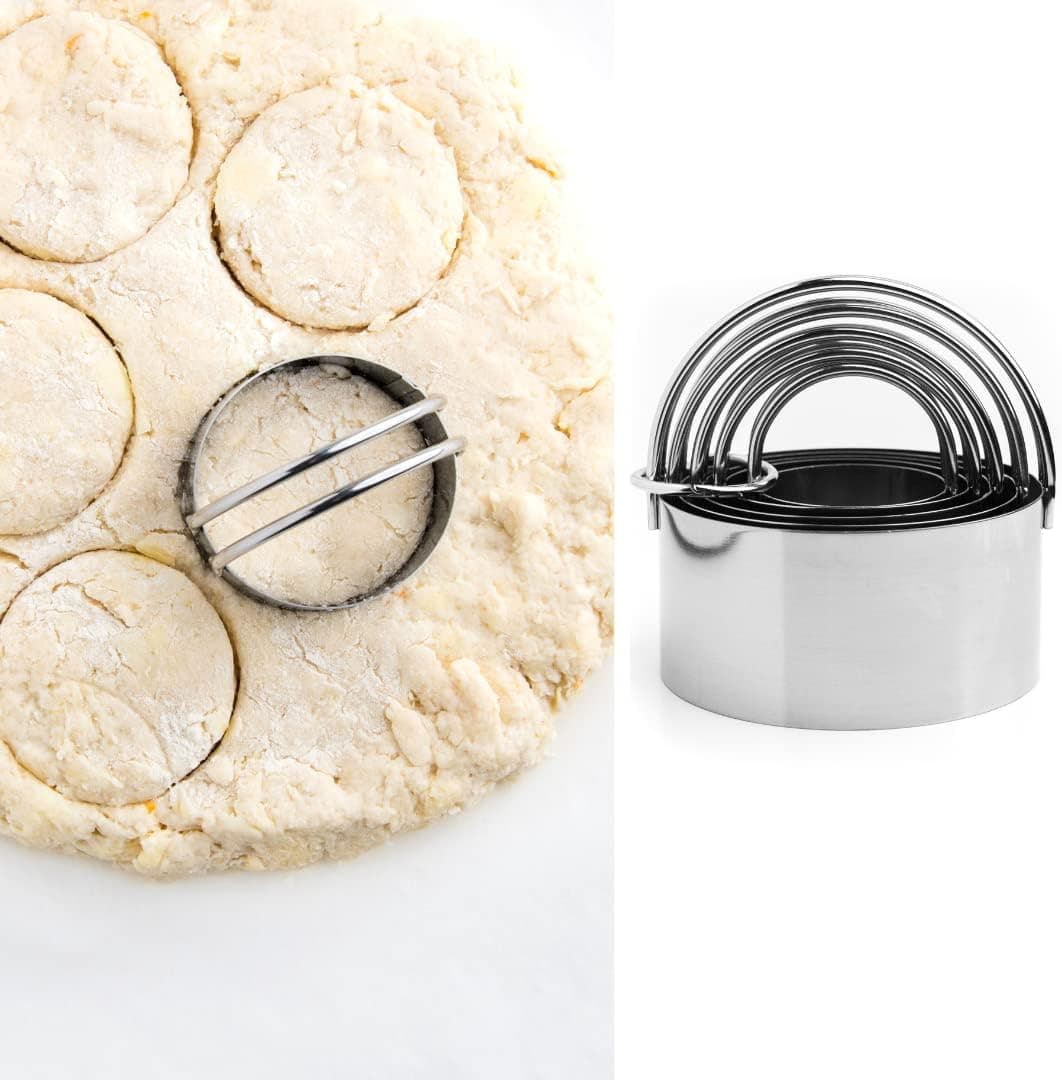 Cookie Cutter Kingdom - Cookie Cutters - Stainless Steel - Cookie Cutter Mold Perfect for Cakes Biscuits and Sandwiches (Biscuit Cutter 5 Pack)