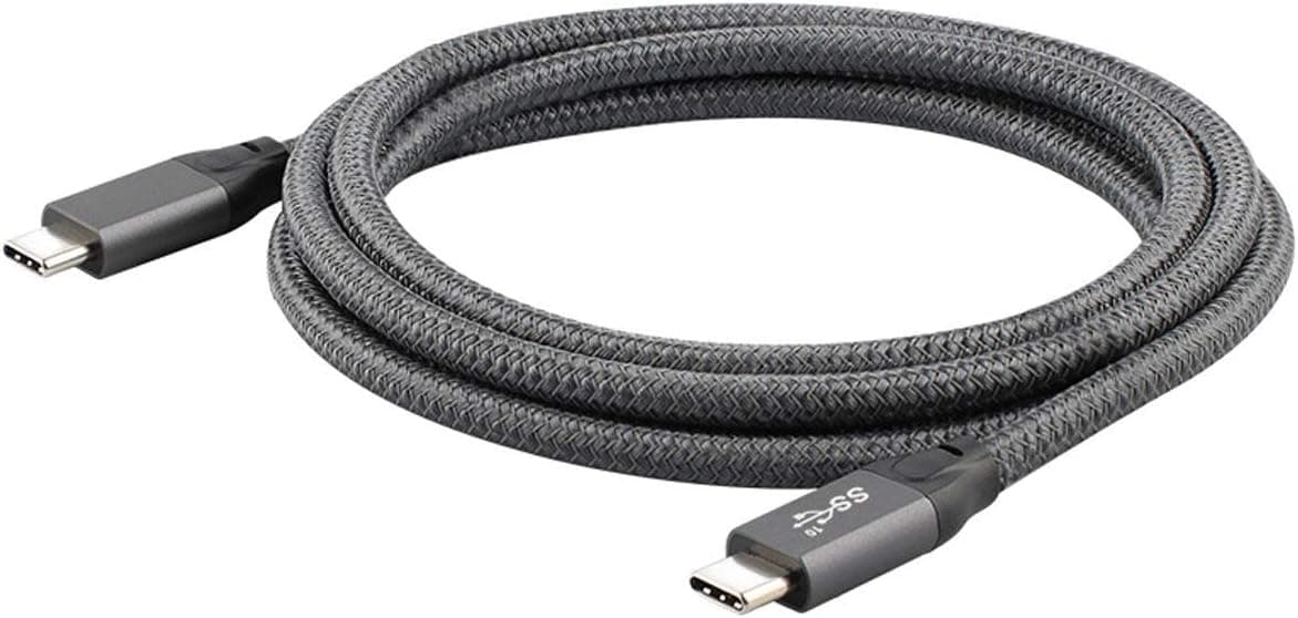 Cablecc 10Gbps USB-C USB 3.1 Type C Gen2 Male to Male Data Video 100W Cable with E-Marker for Tablet & Phone & Laptop 1M