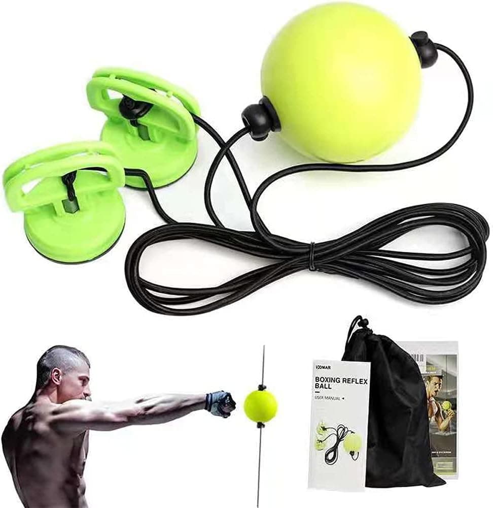 PCUORLEORS Double End Punching Ball with Boxing Reflex Ball, Pump, Headband for Gym MMA Boxing Sports Punch Bag Adult Kids Men Women
