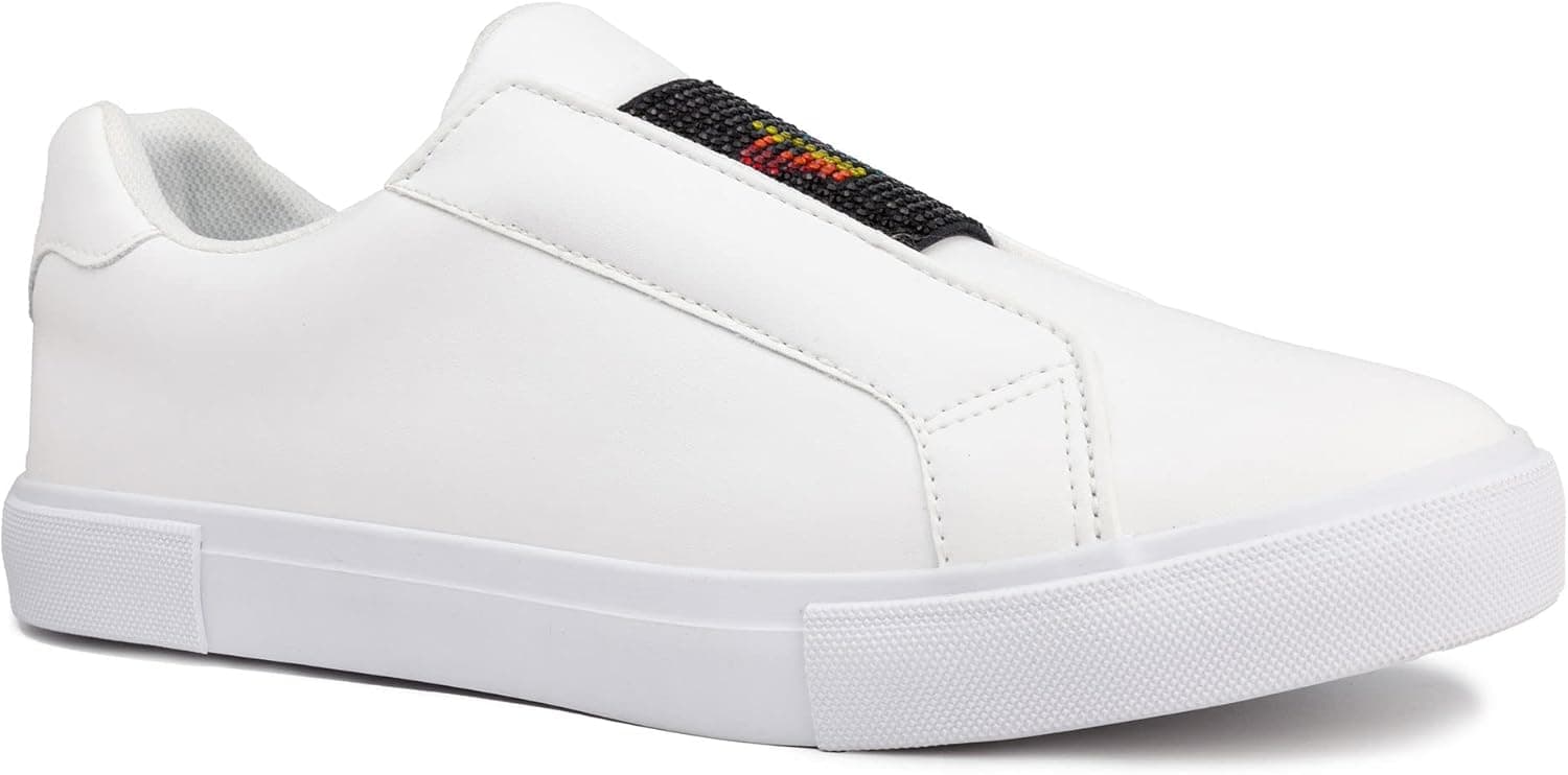 Juicy Couture Women's Clarity Comfortable Slip On Sneaker Shoe with No-Tie Laces and Cute Design