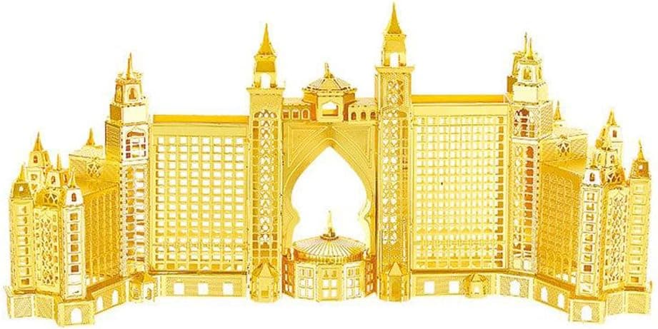 MoTu 3D Metal Nano Puzzle The Atlantis Hotel Assemble Model Kits B22203T DIY 3D Laser Cut Jigsaw Toy