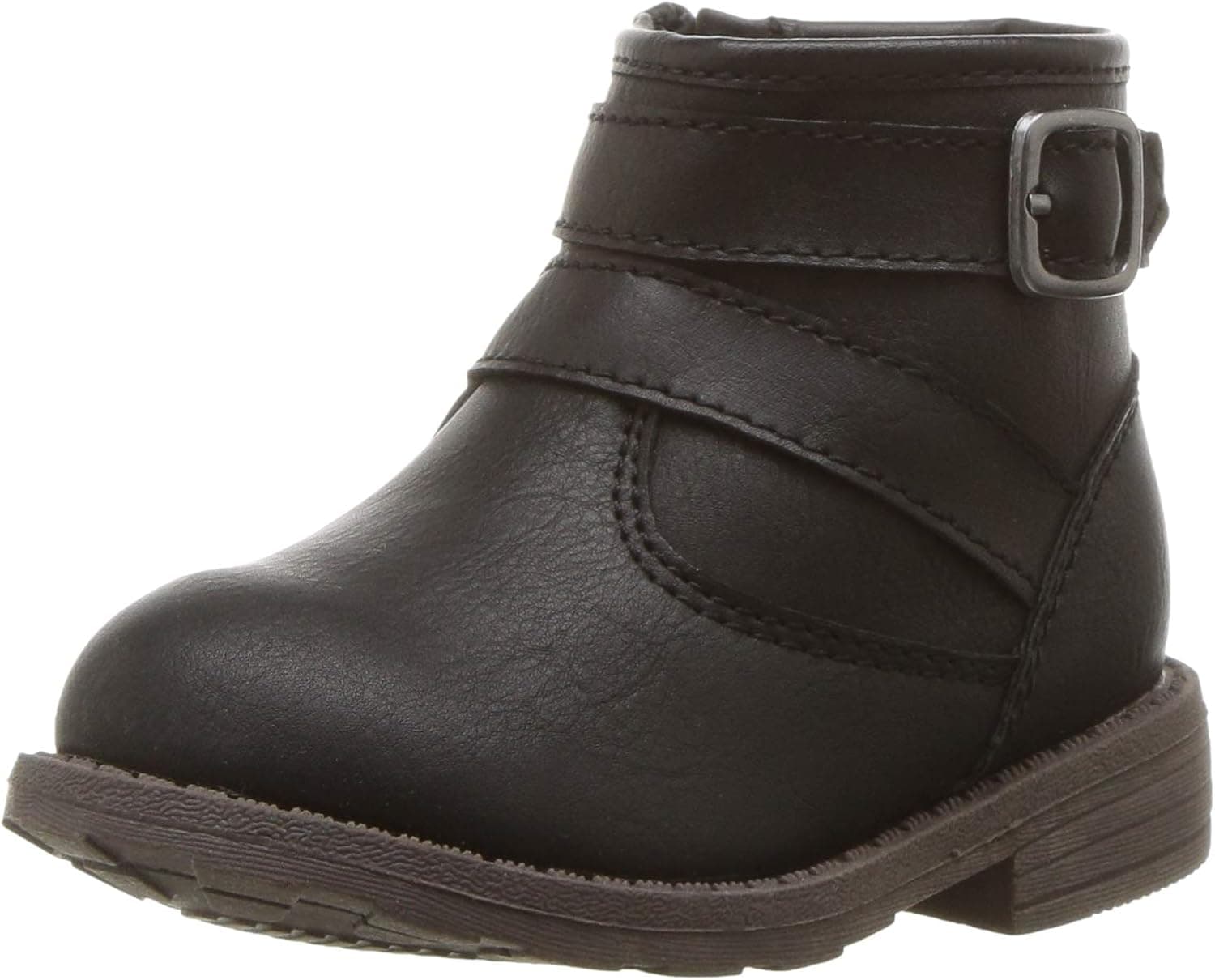 carter's Girls' Cindia Ankle Boot, Black, 7 M US Toddler