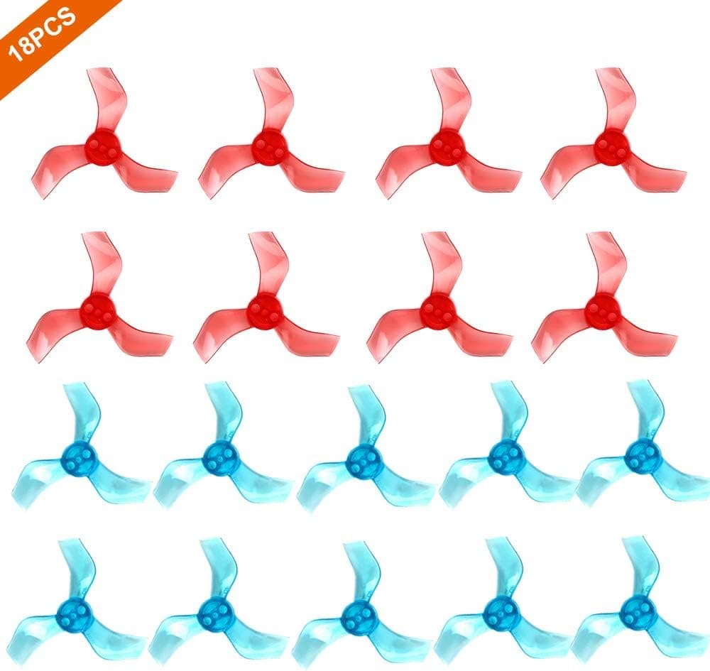 18pcs Gemfan 40mm Prop 1635 3-Blade Propeller 1635-3 (1mm Shaft), Suitable for 1103-1105, 0804 0802 08XX Series Motor, and FPV Micro Racing Drone