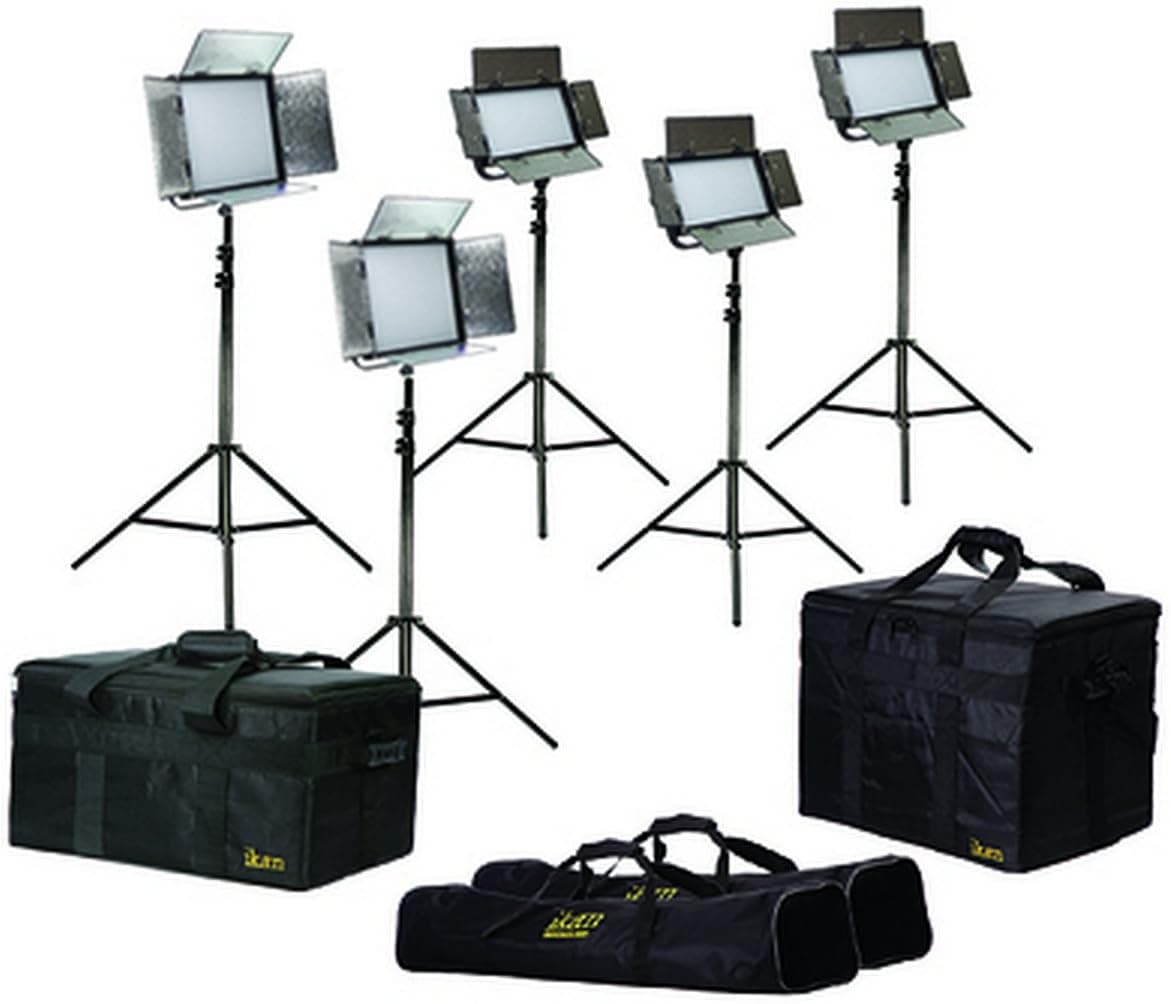 Ikan CHRBF3521 Featherweight Bi-Color Chromakey Kit with 3xIFB576 + 2xIFB1024 with AB (Black)