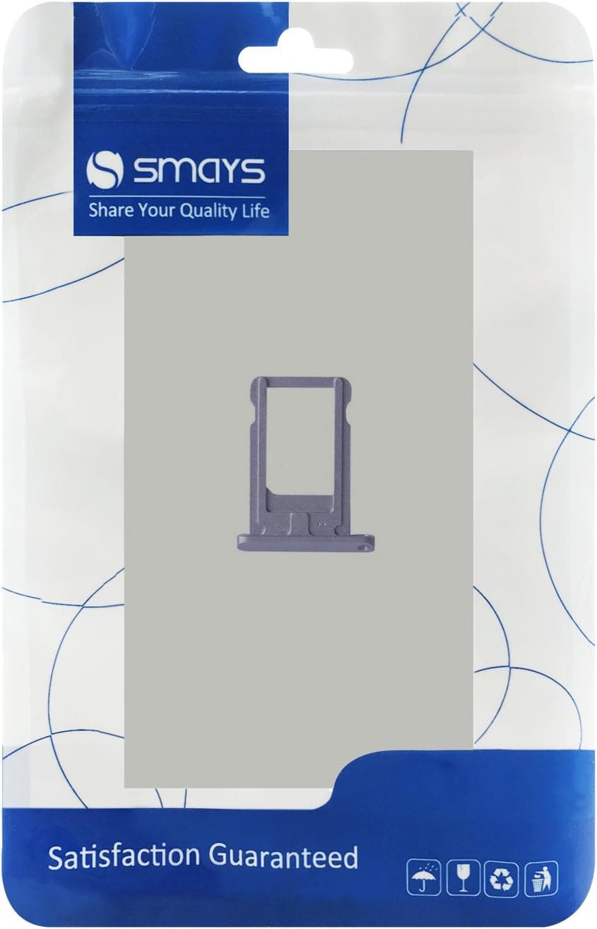 Smays for iPad Air 1 (iPad 5th) OEM SIM Card Tray Holder Repair Part (Silver)