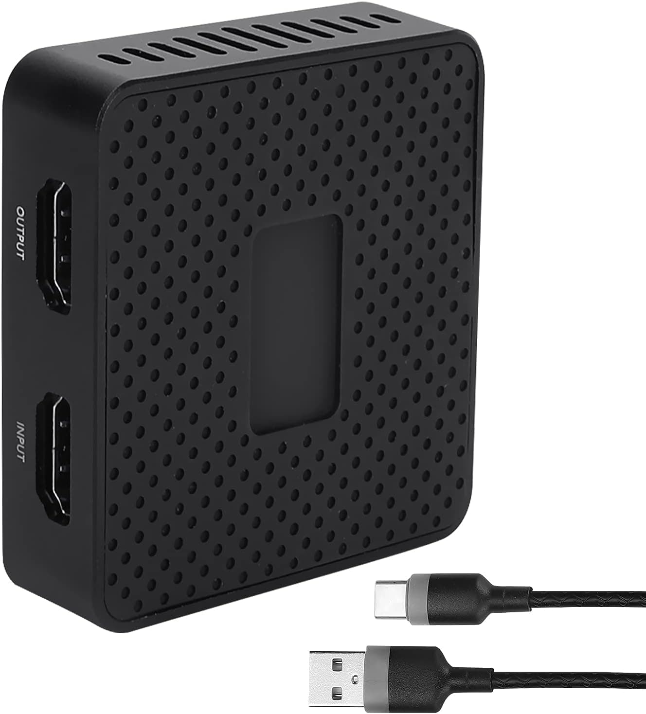 Video Capture Card, LINGSFIRE 4k HDMI Capture Card with USB 3.0 and Audio Port 3.5 mm Full HD 1080p Capture Card Compatible with Windows Android and Macos Systems for Live Broadcast and Recording