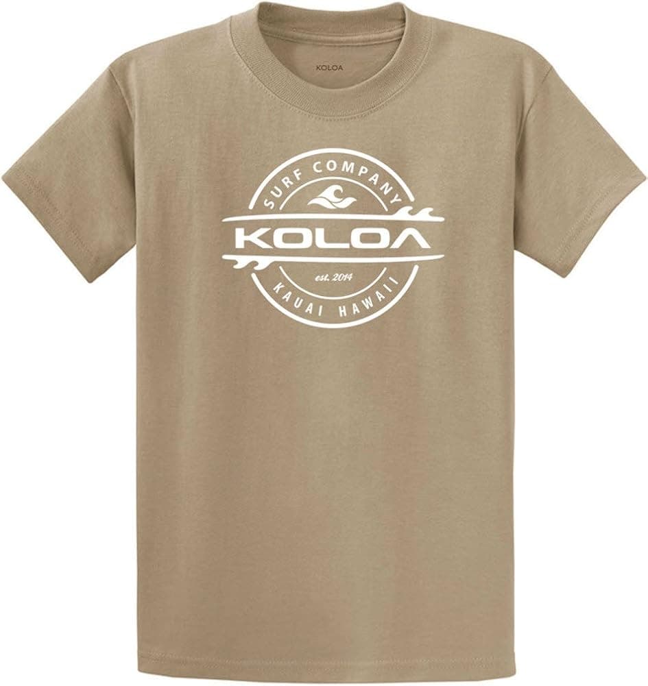 Joe's USA Koloa Surf Thruster Logo Short Sleeve Heavy Cotton T-Shirts. Regular, Big & Tall