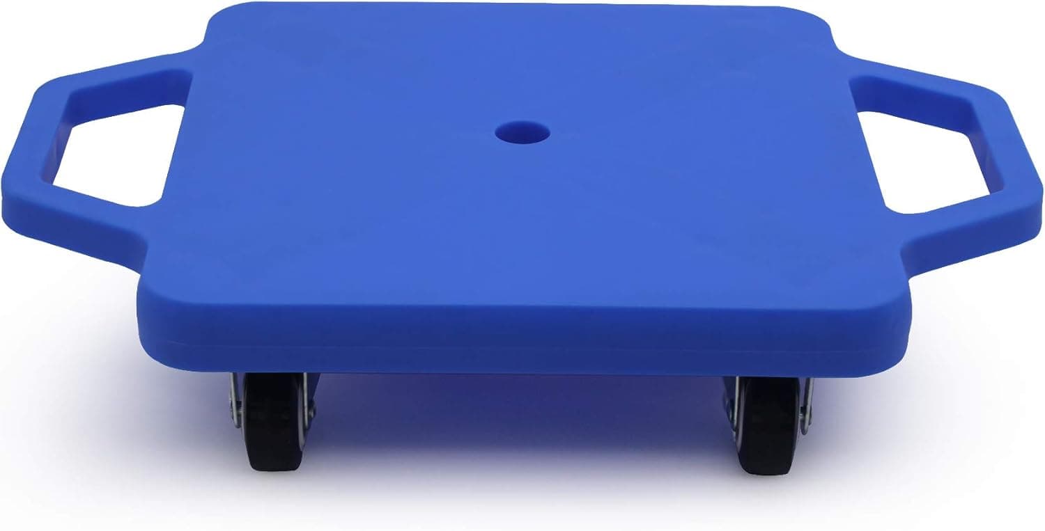 Kids Sitting Scooter Board with Universal Wheels Safety Plastic Scooter for Kids Ages 6-12 Manual Sport Scooters with Handles for Gym Class