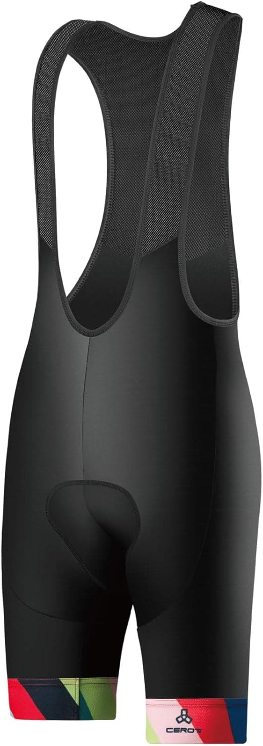 CEROTIPOLAR Cycling Bibs Men, Long Riding Pad Bicycle Biking Bib Shorts UPF50+