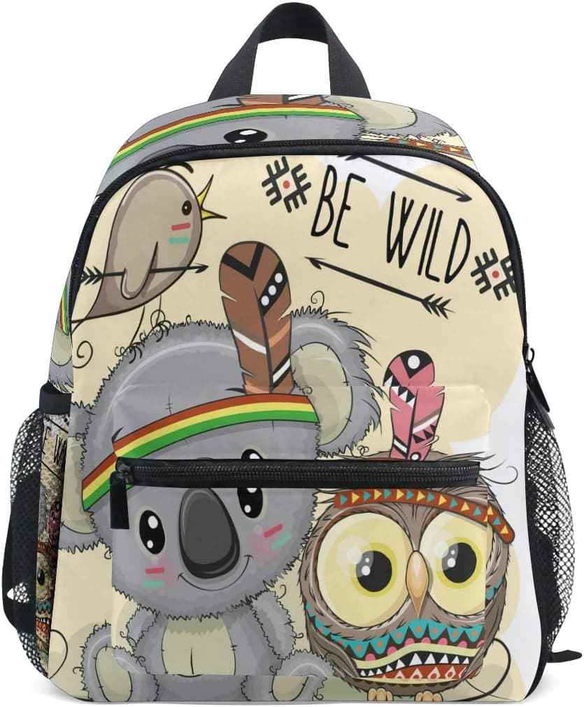OREZI Adorable Baby Koala Owl Bird Aboriginal Kids Backpack,Toddler Schoolbag Preschool Bag Travel Bacpack for Little Boy Girl