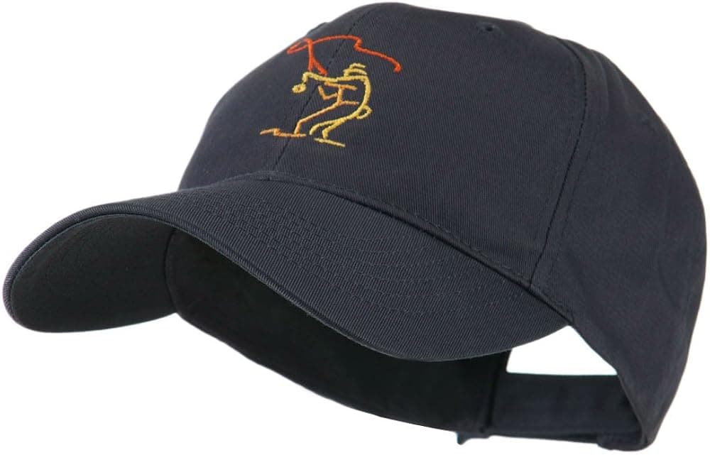 e4Hats.com Fly Fishing Man Outline Embroidered Cap