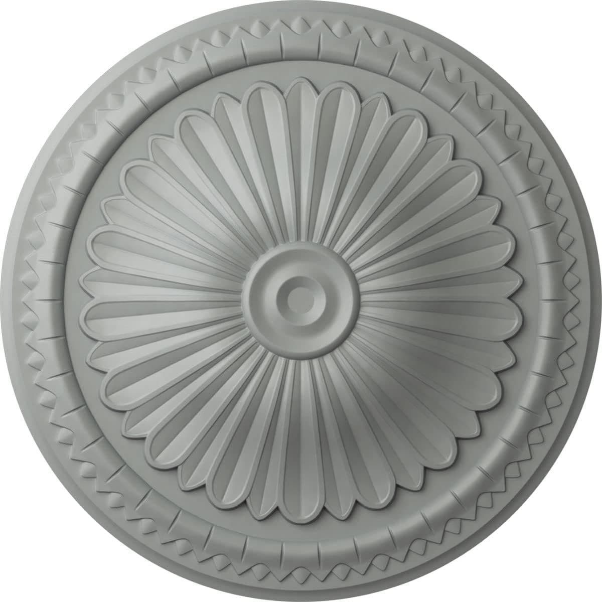 Ekena Millwork Alexa Ceiling Medallion, 15"OD x 1 3/4"P (Fits Canopies up to 3"), Factory Primed