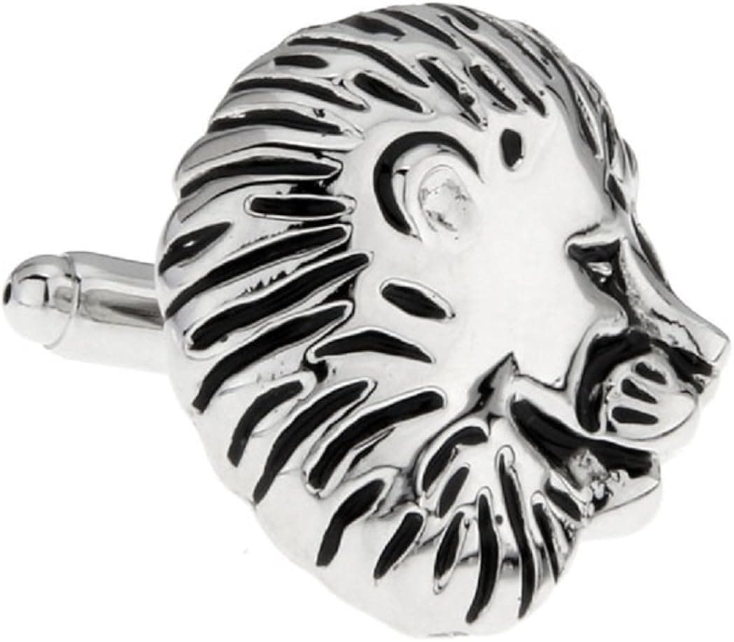 MRCUFF Lion Big Cat Pair Cufflinks in a Presentation Gift Box & Polishing Cloth