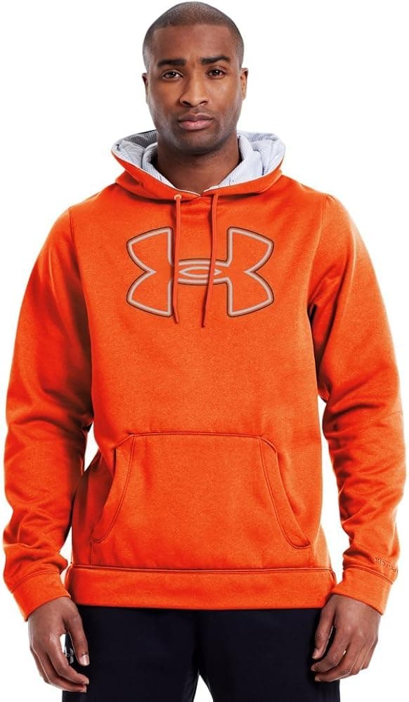 Under Armour Men's Armour? Fleece Storm Outline Big Logo Hoodie Explosive/Cadet/White/Cadet 2XL