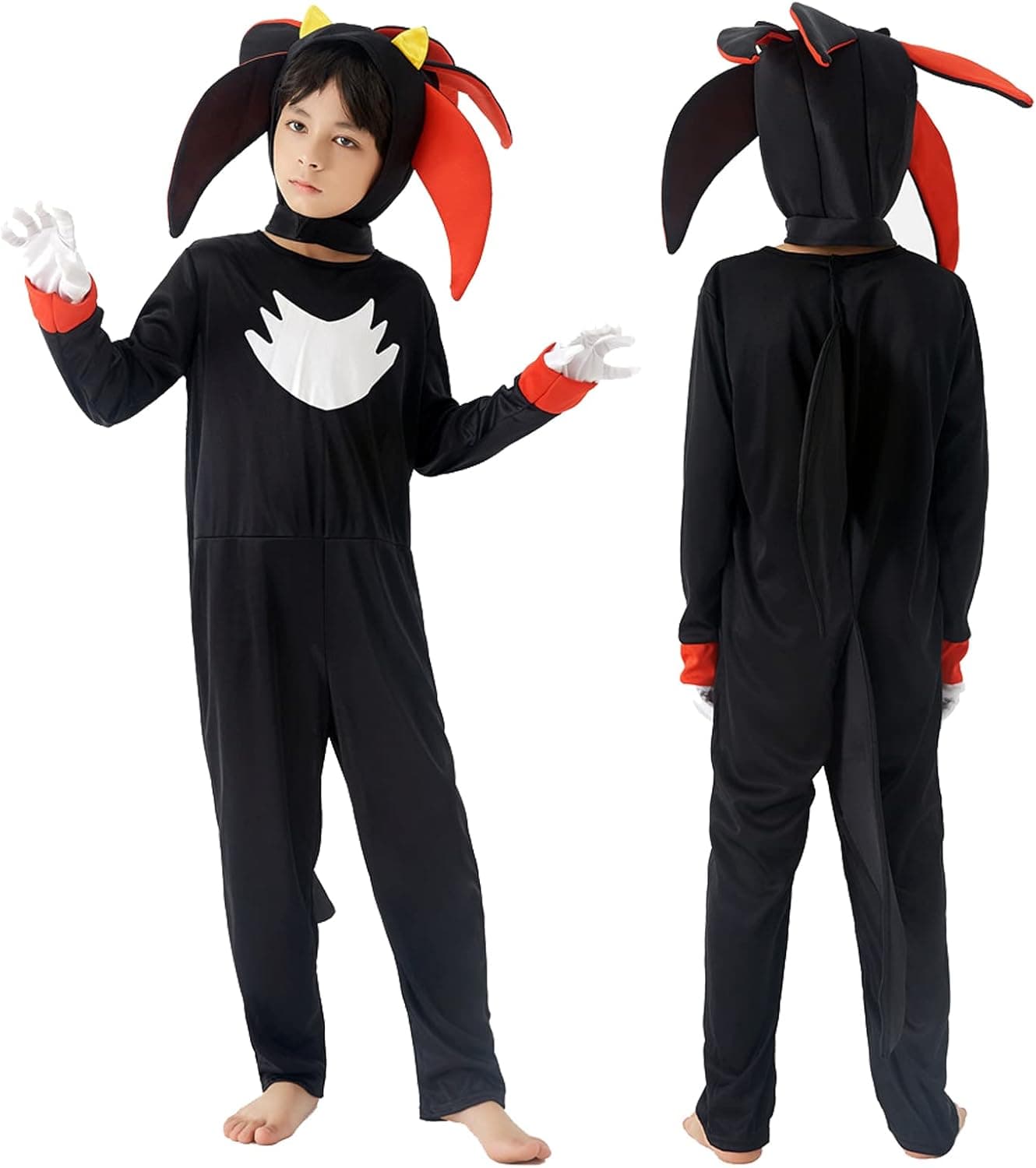 JQMAO Hedgehog Costume Kids, Halloween Costumes for Boys, Cosplay Cartoon Bodysuit Pretend Play Onesies For Boys