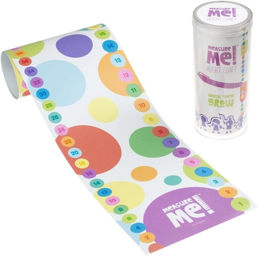 Measure Me! Baby Roll-up Growth Height Chart for Children Kids Room - Spotty Dotty