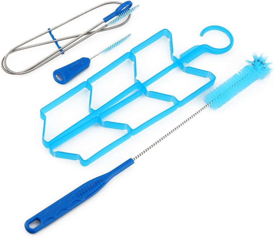 Yosoo Hydration Water Bladder Cleaner Four-Piece Suit Water Pipe Sucker Brushes Drying Rack Cleaning Kit