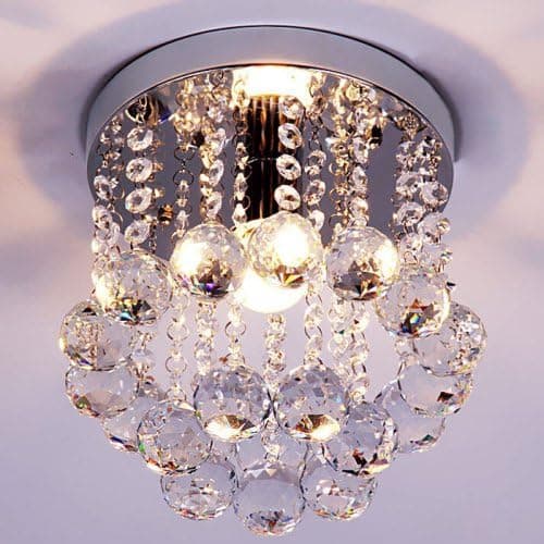 LightInTheBox® Globe Island Country Flush Mount K9 Crystal Mini Style Chandelier Chrome Lighting Fixture 110-120V