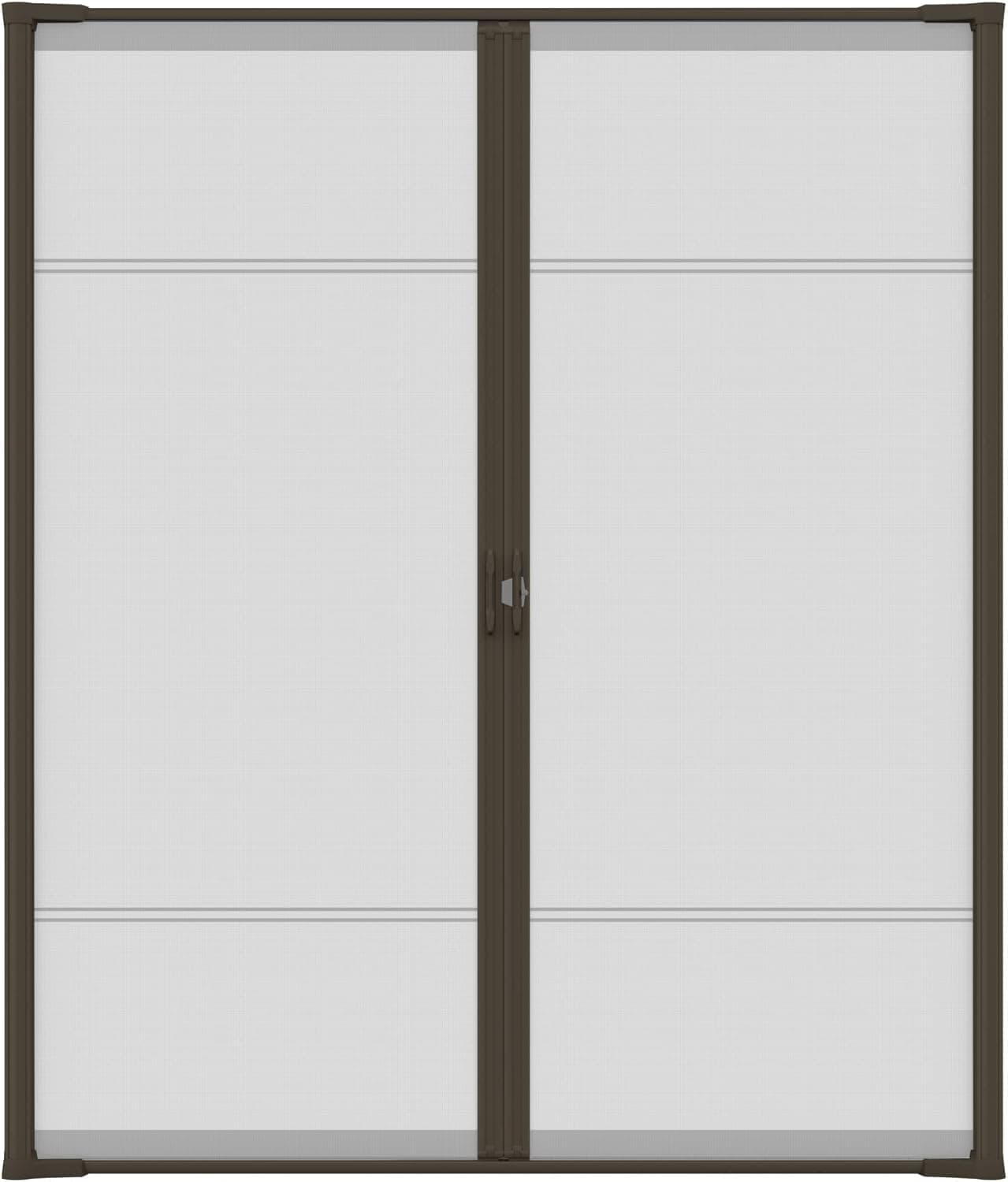 Brisa Double Retractable Door Screen-Brown (for 80-in Tall x 68-in to 72-in Wide Doors)
