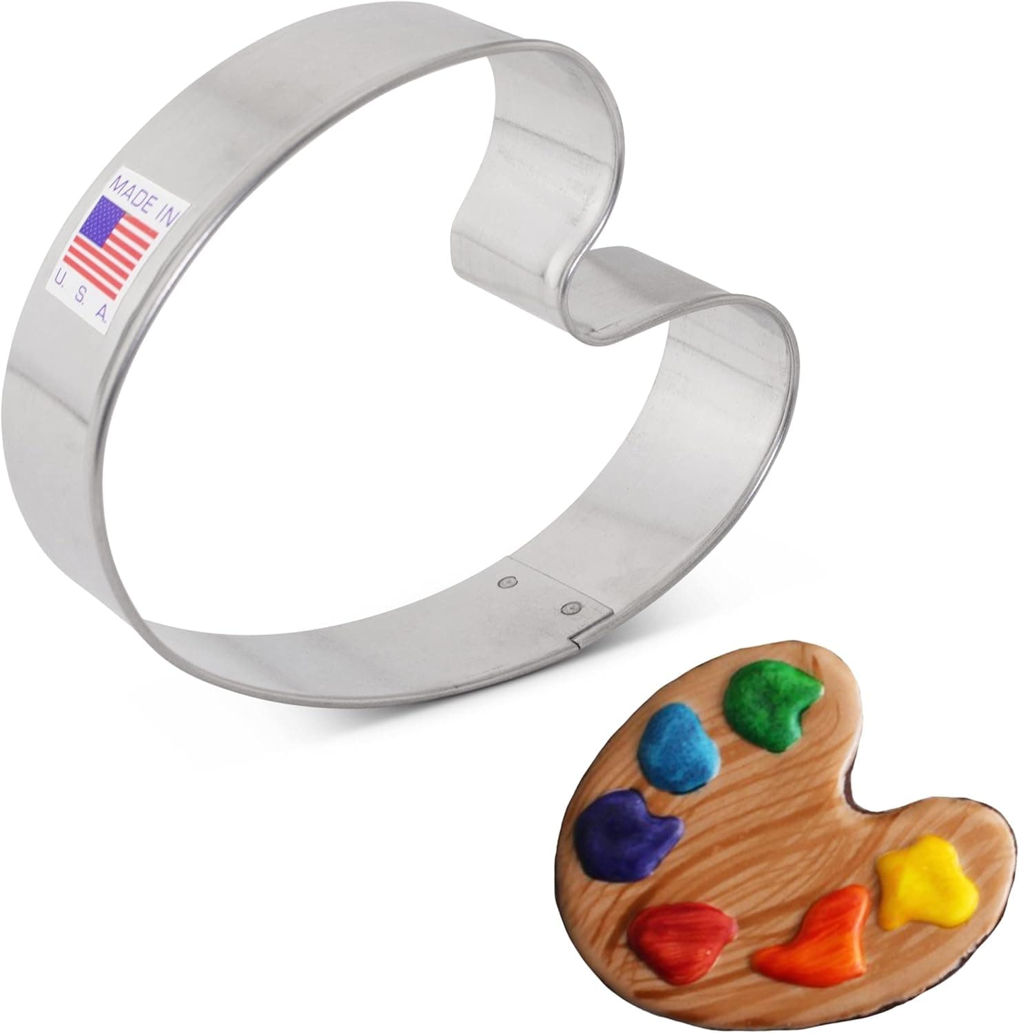 Paint Palette Cookie Cutter, 3.5" Made in USA by Ann Clark