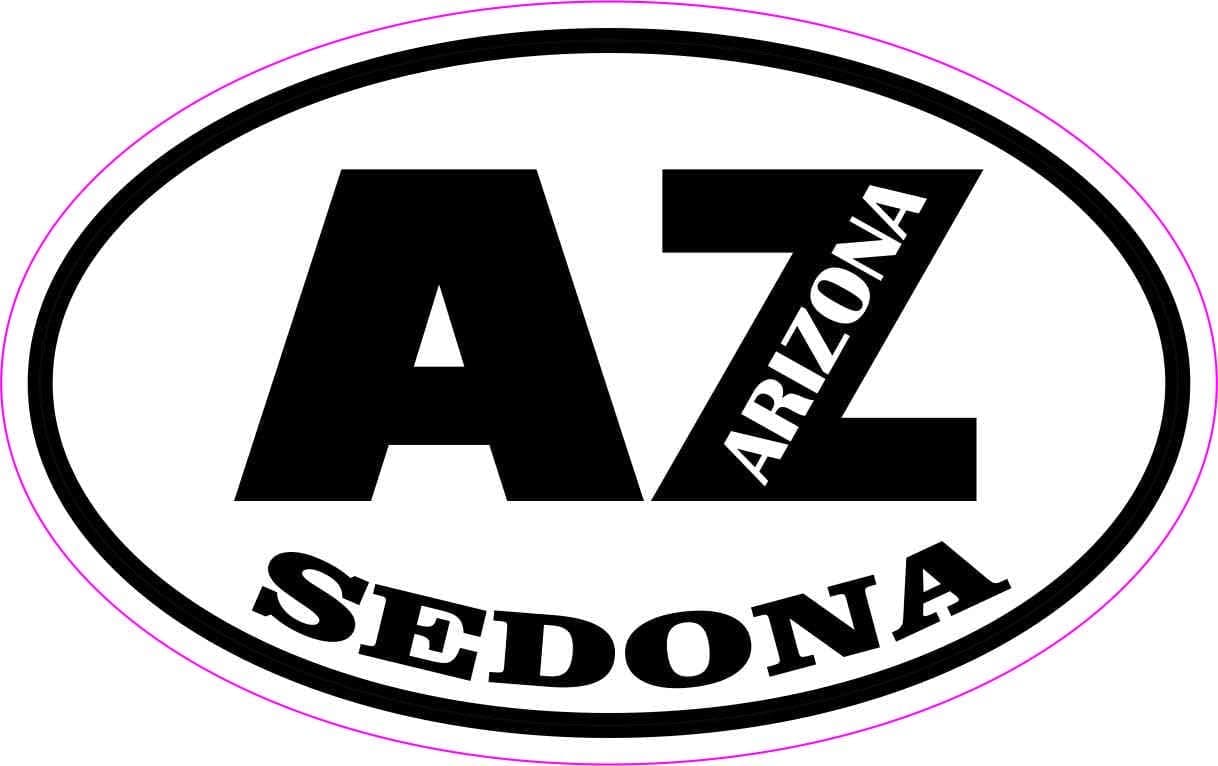 StickerTalk Oval AZ Sedona Arizona Vinyl Sticker, 4 inches by 2.5 inches