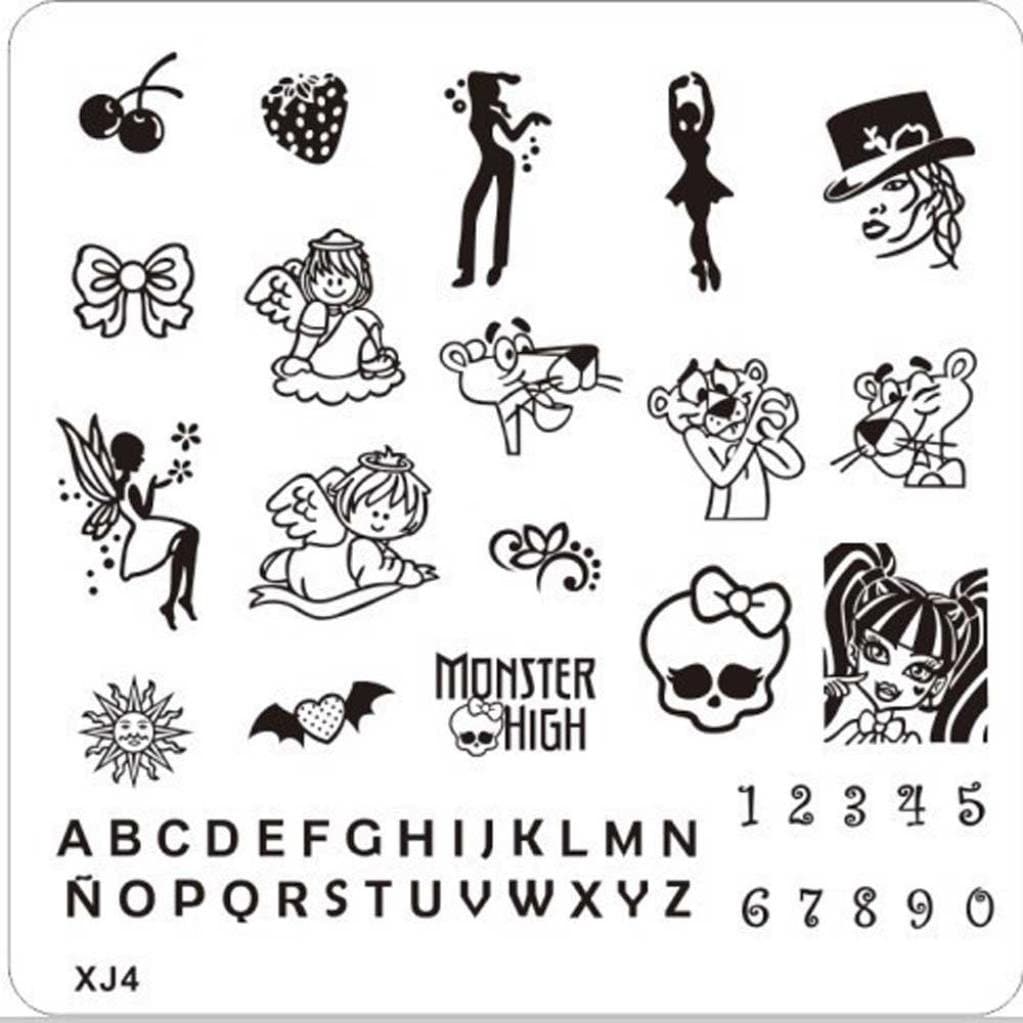 DIY Nail Art Image Stamp Stamping Plates Manicure Template XJ Series By Bestpriceam