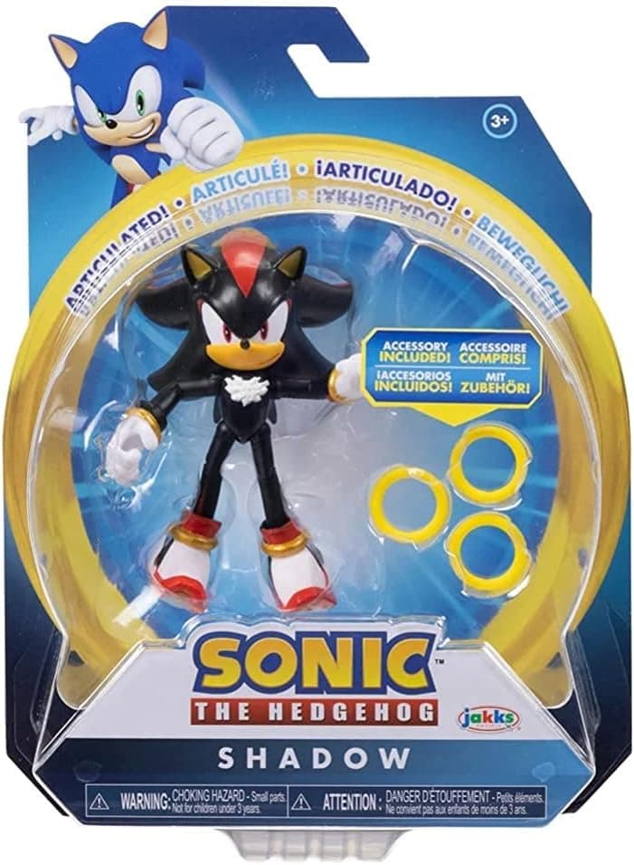 Sonic the Hedgehog 4" Shadow with Rings Action Figure