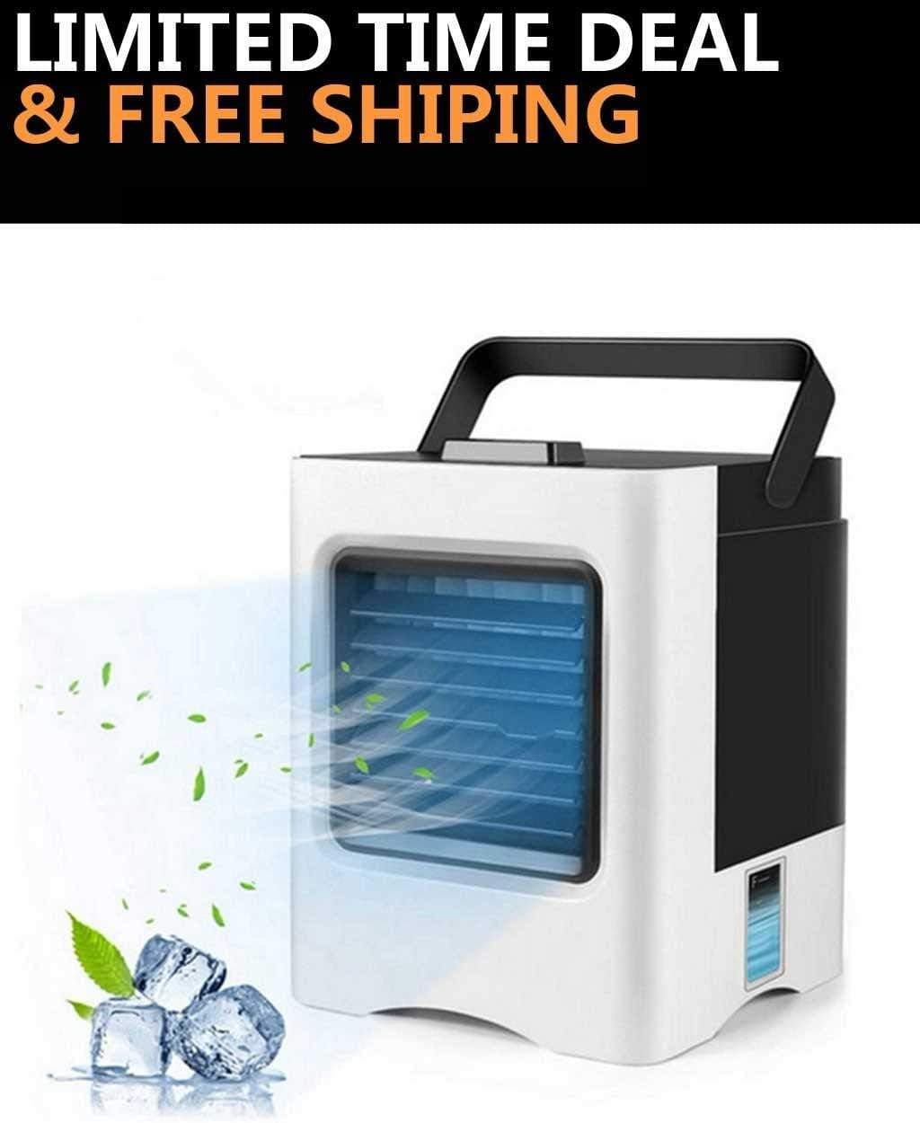 Riforla ⭐⭐⭐⭐⭐ Personal Space Air Conditioner, 4 in 1 Mini USB Personal Space Air Cooler, Humidifier, Purifier, Desktop Cooling Fan with 3 Speeds for Home Room Office