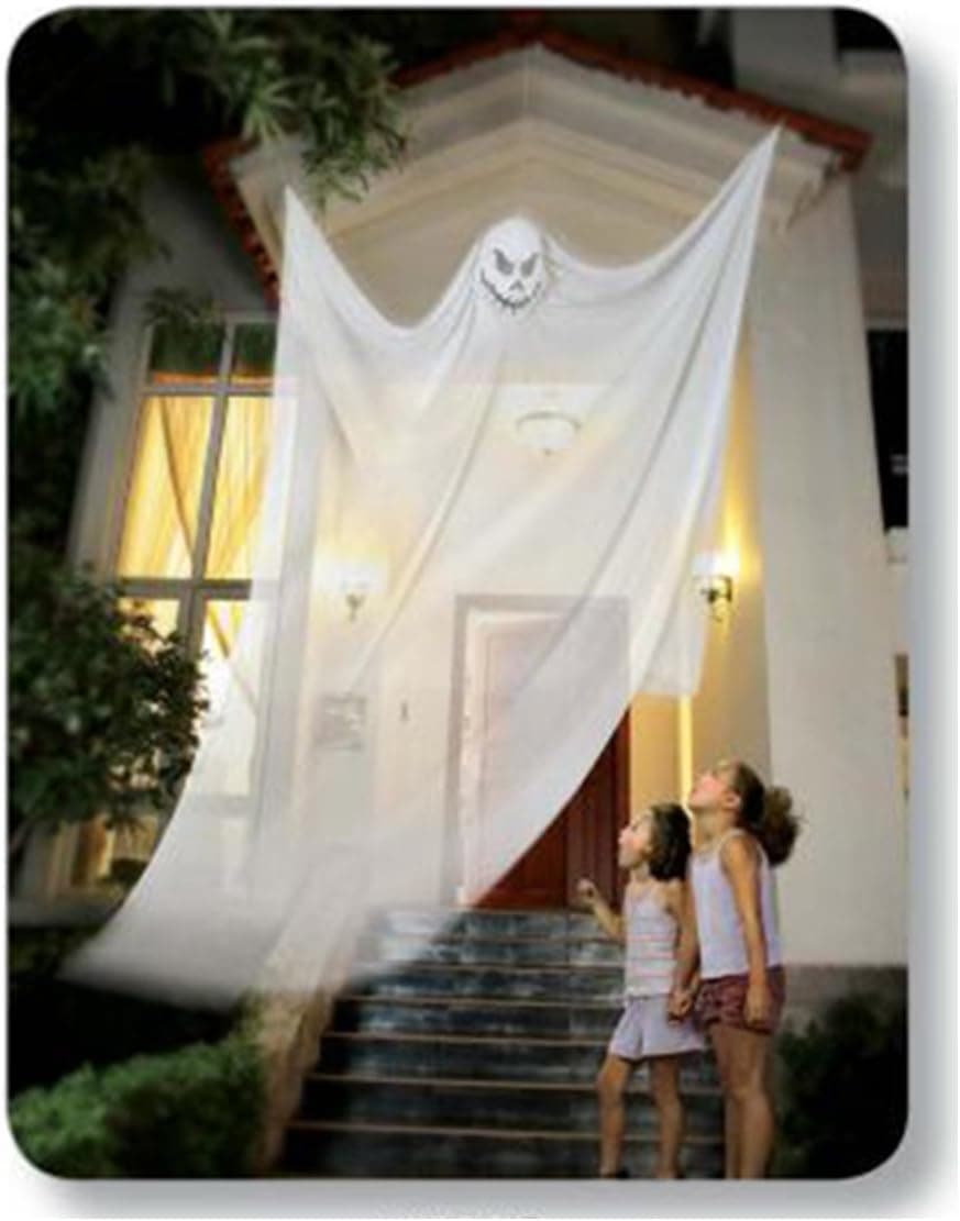 Seasons 7ft Haunted Halloween Hanging White Ghost Outdoor Party Decorations