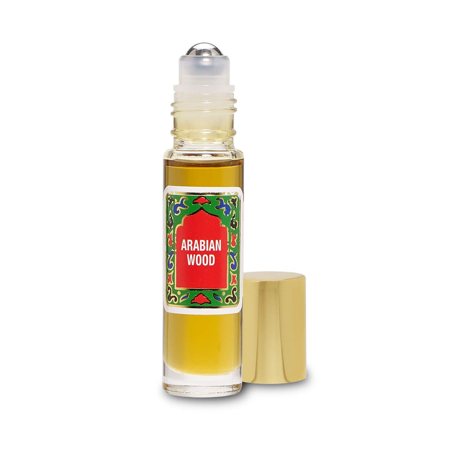 Arabian Wood Perfume Oil Roll-On - Arabian Fragrance Oil Roller (No Alcohol) Perfumes for Women and Men by Nemat Fragrances, 10 ml / 0.33 fl Oz