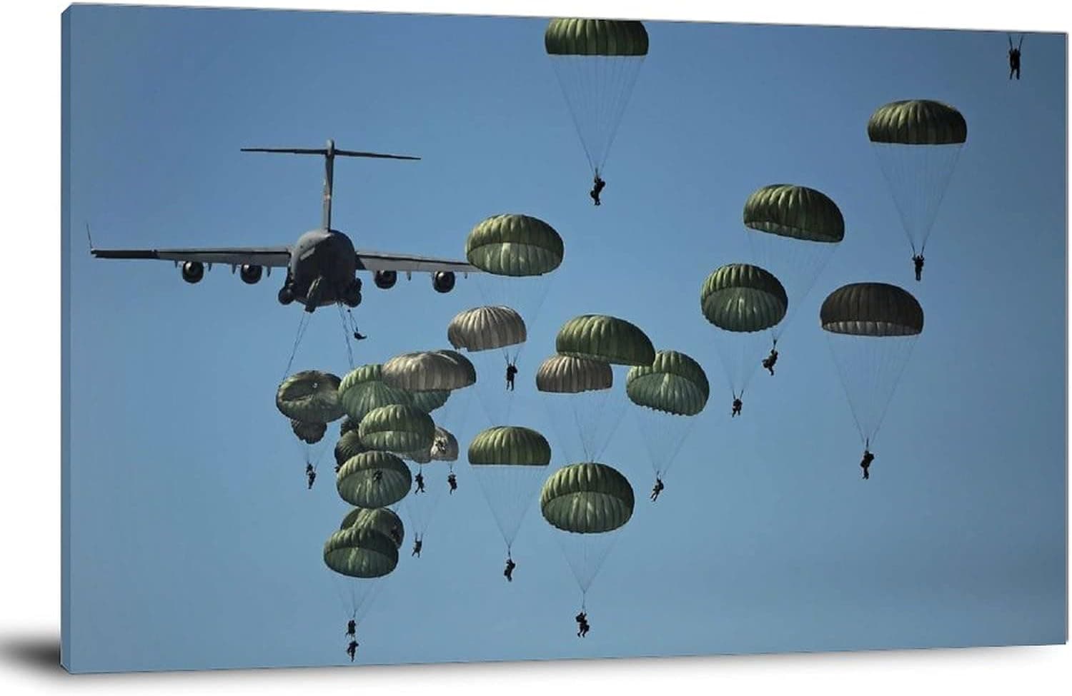 SUPERYUFENG 82ND Us Army Airborne Background Canvas Art Poster and Wall Art Picture Print Modern Family Bedroom Decor Posters 16x24inch(40x60cm)