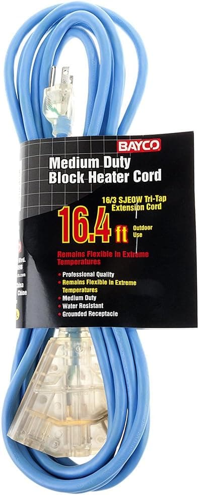 Bayco SL-768 Contractor Grade Triple-Tap Non-Lighted End Extension Cord