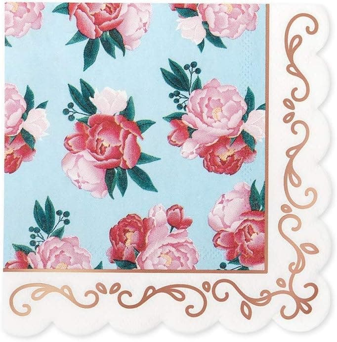 Weddingstar Cute Special Occasion Paper Party Napkins - Modern Floral - Set Of 40