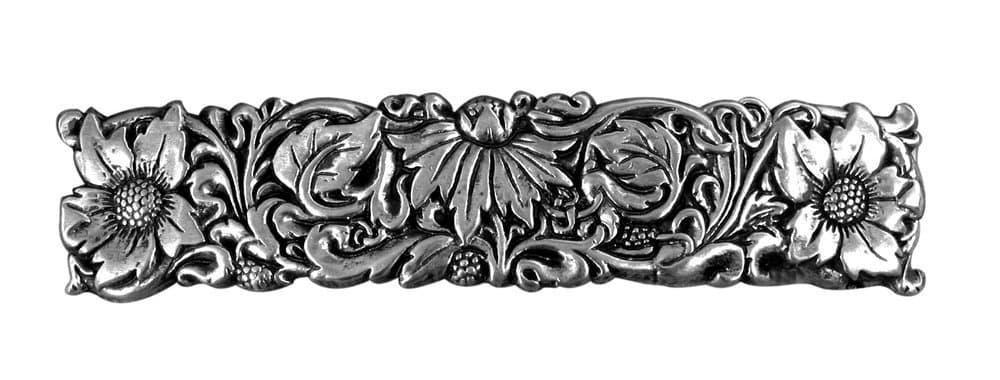 Wildflower Hair Clip, Hand Crafted Metal Barrette Made in the USA with a medium 70mm Clip by Oberon Design