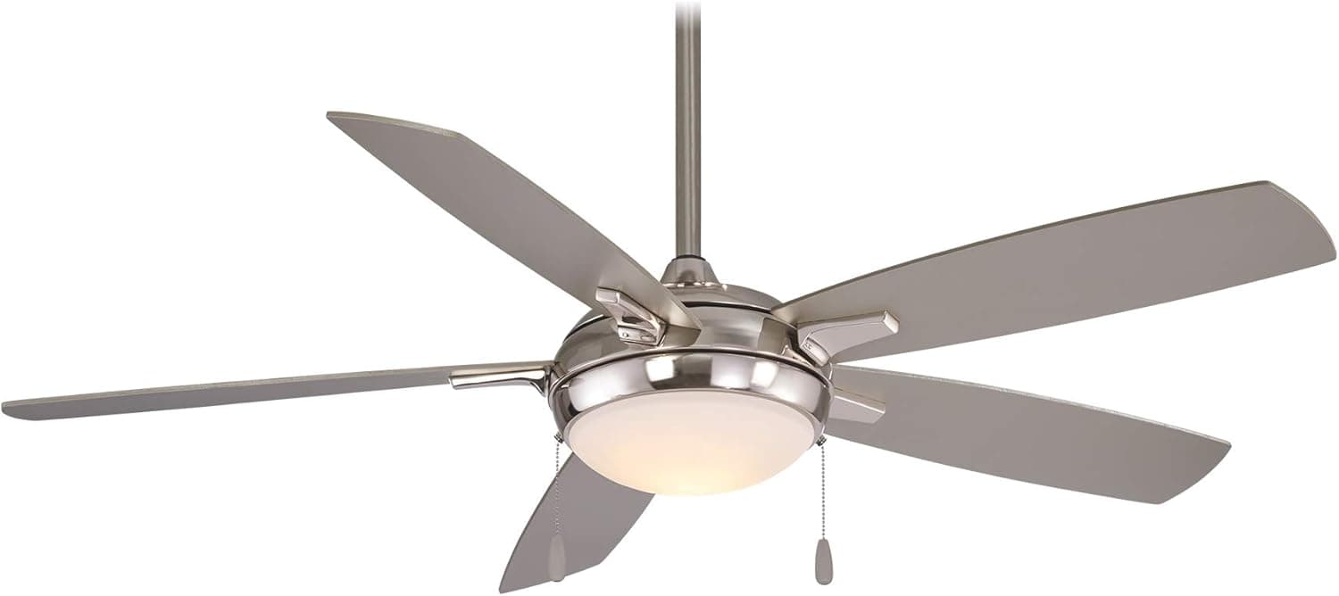 MINKA-AIRE F534L-BN Lun-Aire With Light 54 Inch Ceiling Fan with Integrated 17W LED Light in Brushed Nickel Finish