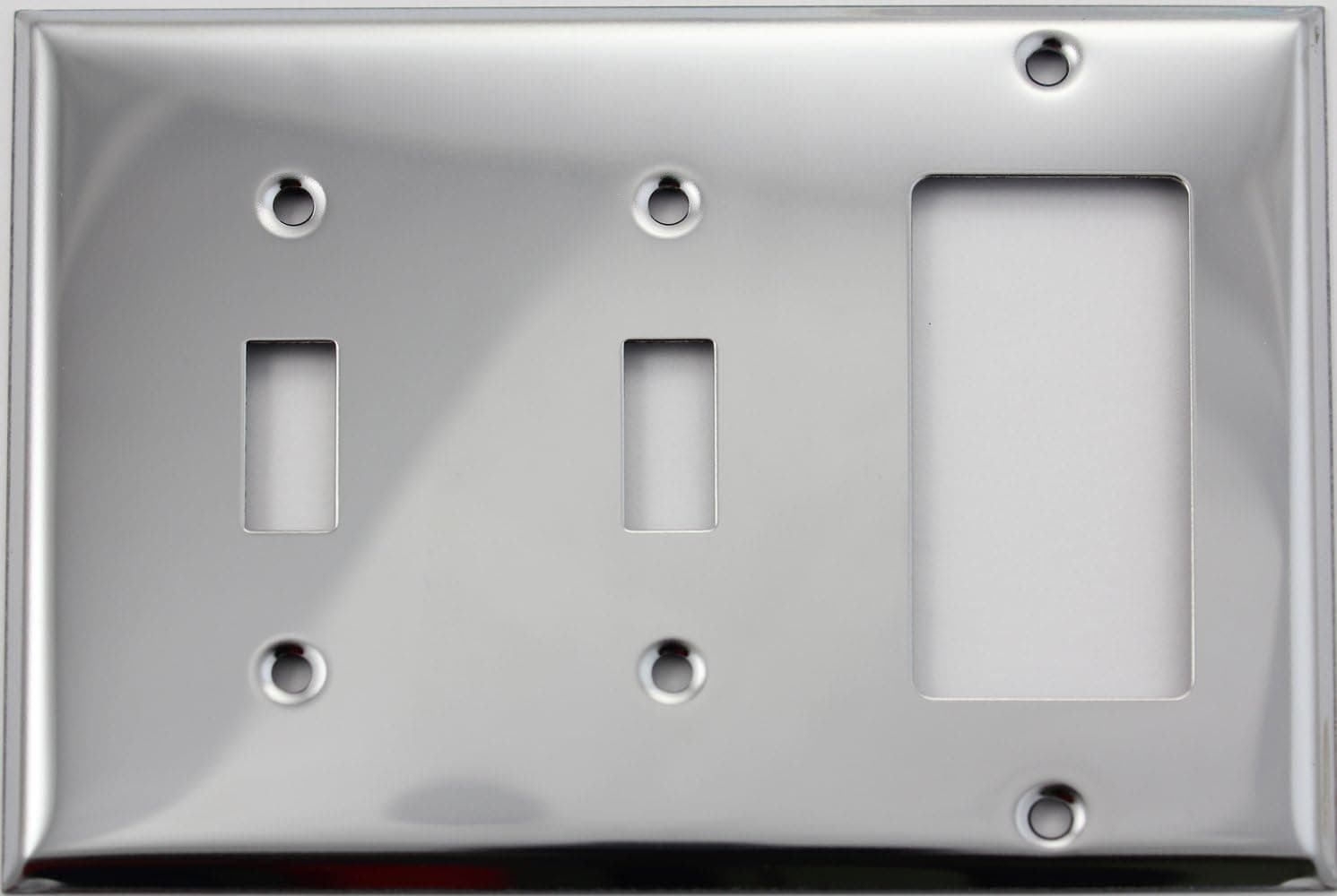 Stainless Steel 3 Gang Wall Plate - 2 Toggle 1 GFI/Rocker