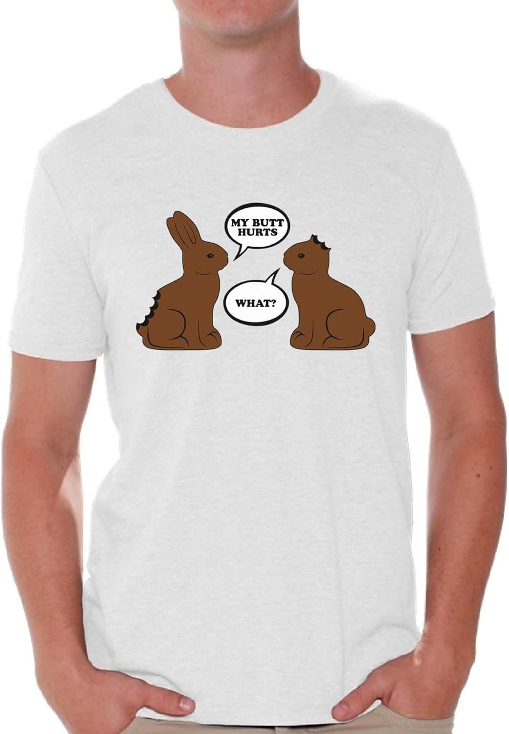 Awkward Styles Easter T Shirt Men Funny Chocolate Easter Bunny Shirt Easter Gift
