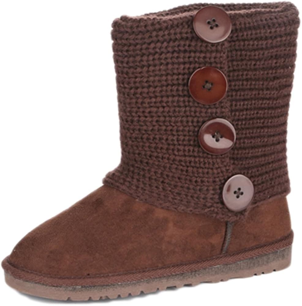 Women's Boots - Classics Winter Snow Boots with Soft Faux Fur Fringes