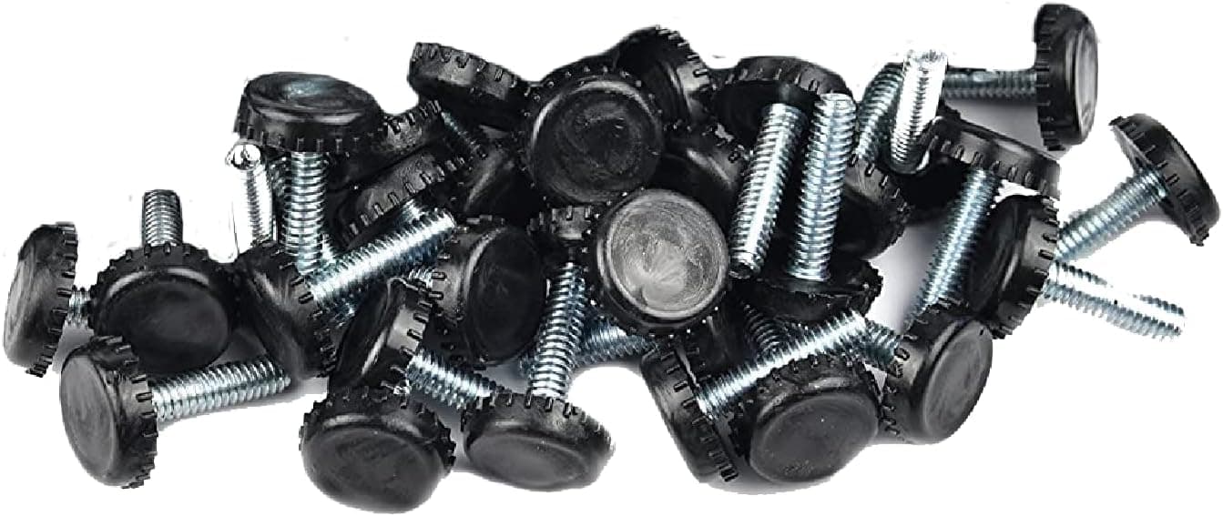 Combo Solutions Adjustable Furniture Levelers ¼ inches -20 T-Nuts with Black Leveler Glides - 20’s