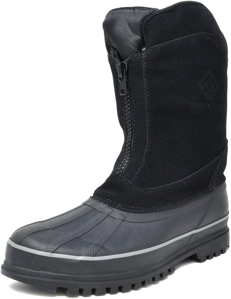 Dream Pairs Men's Viking-1 Black Insulated Waterproof Winter Snow Boots Size 13 M US